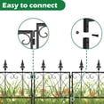 thumbnail image 3 of Oumilen Garden Fence 7 Pack, 23.5in(H) x 15ft(L) No Dig Decorative Garden Fence, Rustproof Metal Wire Garden Fence, 3 of 6