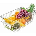 thumbnail image 5 of Stackable Chest Freezer Baskets Organizer Bins, Metal Wire Baskets Pantry Organizer Produce Baskets with Tag Slot for Snacks Vegetables and Fruits, 5 of 6