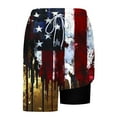 thumbnail image 4 of Chiccall Mens Plus Size Independence Day Graphic Swim Trunks July 4th Flag Printed Shorts Summer Beach Elastic Waist Drawstring Shorts for Men, 4 of 6