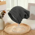 thumbnail image 3 of Slouchy Beanies for Womens Mens Winter Soft Chunky Knit Hats Ladies Skull Beanie Cold Weather Dark Gray, 3 of 3