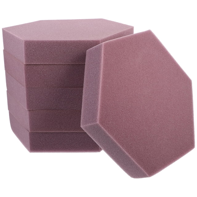 OULII 6Pcs Hexagonal Design Acoustic Pad for Reduce Reverberation Door Cover Quiet Environment Creation 11.79x10.22In