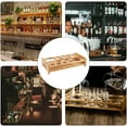thumbnail image 4 of 14 Shot Glass Tray Holder Bamboo Wooden Shot Rack Beer Wine Glasses Organizer Rack Thick Base Shot Glass Server, 4 of 9