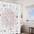 thumbnail image 2 of Merry Christmas Decor Shower Curtain Set,Festive Burst Firework Icon Art Firecracker Polyester Shower Curtain for Shower Stall Bathroom Waterproof with 12 Hooks 72x72 Inch, 2 of 6