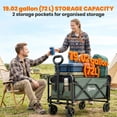 thumbnail image 4 of Outsunny Wagon Cart Foldable, 72L & 198 LBS Capacity for Garden, Green, 4 of 10