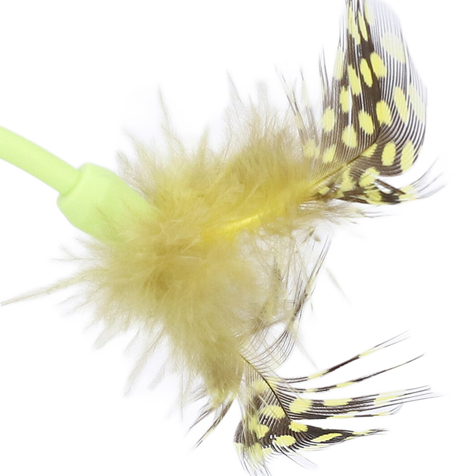 Rupoun Rechargeable Smart Electric Cat Toy Interactive Automatic Moving Remote Control Exercise Promoting Toys with Feather, Green (5.51 inches / 14 cm)