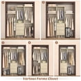 thumbnail image 6 of Homieasy 14.8'' - 48'' W Closet System with Drawers and Hanging Rods(Cut to Fit), White Oak, 6 of 7