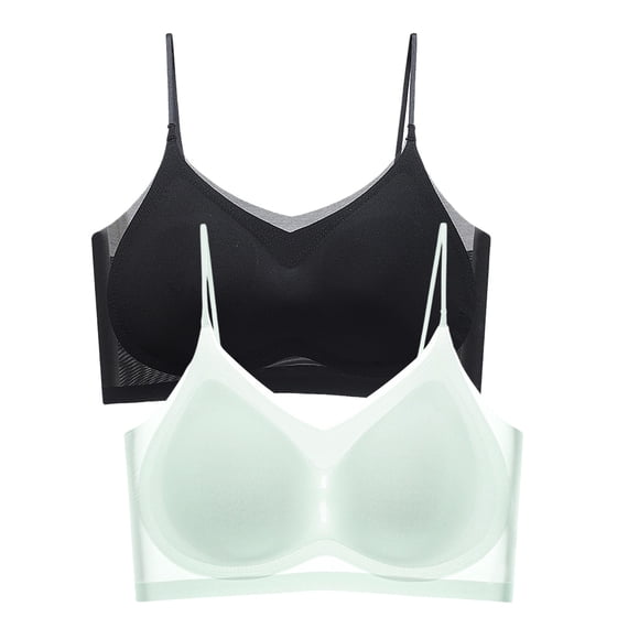 FhsagQ Soutien-Gorge Femme Camisoles & Débardeurs Dentelle Fermeture avant Sans Armature Mouvement Sans Couture Ajustement Yoga Sommeil Grand Soutien-Gorge pour Femmes Ensemble avec Robe Bleu TG
