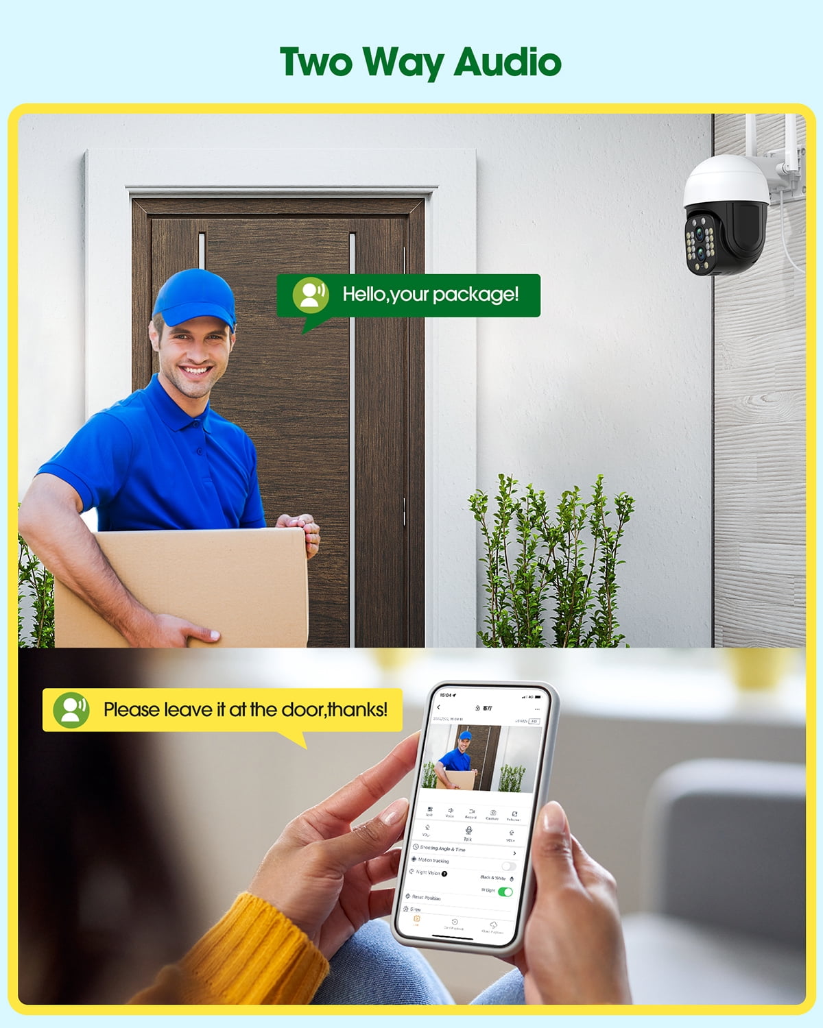 Toguard 4MP Wired Security Camera Dual Lens Zoom Surveillance