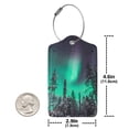 thumbnail image 4 of Pofeuu Northern Lights 2 Print Luggage Tags, Privacy Cover ID Label with Stainless Steel Loop and Address Card for Travel Bag Suitcase-4 PCS, 4 of 5