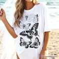 thumbnail image 2 of Vintage Butterfly Sketch T-Shirt, Botanical Insect Art Nature Tee, 2 of 5