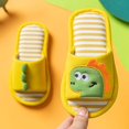 thumbnail image 4 of LNMQLPDBS Slippers for Girls Soft Sole Open Toe Cartoon Dinosaur Pattern House Slippers Flat Comfort Slip Indoor House Slippers for Kids Anti-Slip Casual Daily Shoes B 3.5-4 Years, 4 of 4