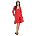 thumbnail image 5 of Vestido de satin envolvente Roman Fashion 4351 Rojo G, 5 of 5