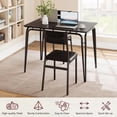 thumbnail image 2 of Qinaqin 5 Piece Rectangular Negro cm de Profundidadining Mesa Set con 4 Chairs para Ideal Sala, 2 of 5