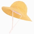 thumbnail image 2 of CAUYDY Toddler Baby Sun Hat 2T 3T 4T Little Kids Summer UPF 50+ for 3M 6M 9M 12M 18M Infant Boys Newborn Girls Adjustable Beach Hats with Bucket Wide Brim (Sizes 50,Yellow), 2 of 4