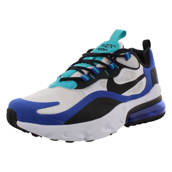 Nike Air Max 270 React Big Kids' Shoes White-Black-Hyper Blue bq0103-105