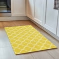 thumbnail image 2 of Yellow Plaid Door Mat Retro Country Moroccan National Geometrical Plaid Non Slip Absorbent Entrance Mat Washable Low Profile Indoor Doormat for Front Door Entryway Entry 16"x24", 2 of 9