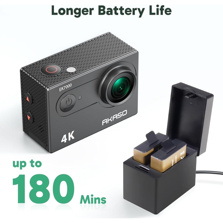 AKASO EK7000 4K30FPS Action Camera, Ultra HD, 170° Wide Angle