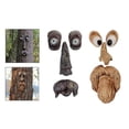 thumbnail image 1 of 2x Comedero para Pájaros con Cara de árbol, Comedero para Pájaros Salvajes Pintado a Mano para Exteriores, Caprichoso Macarena comedero para pájaros de árbol, 1 of 8