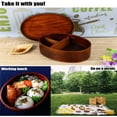 thumbnail image 4 of Wooden Lunch Boxes Wood Lunch Box Handmade Natural Wooden Box Tableware Bowl Food Container, 4 of 5