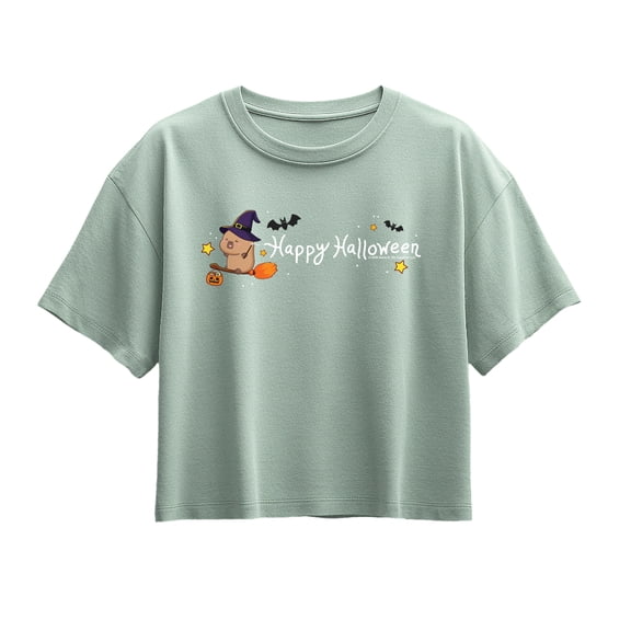 CapyFun - Capybara Happy Halloween - Youth Girls Boxy T-Shirt