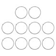 thumbnail image 1 of Unique Bargains 3' Curtain Rings 10pcs Metal Circular for Shower Curtain, Silver Tone, 1 of 7