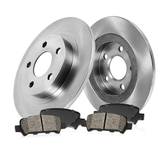 Callahan Brake Parts Brake Kit for Chrysler Pacifica 2017-2024, Chrysler Voyager 2020-2024 Rear Replacement Brake Rotors with Ceramic Brake Pads EBYK038604