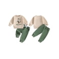 thumbnail image 2 of RUINIXCW Baby Boy Fall Outfits Long Sleeve Goose Print Sweatshirt + Pants Set Toddler Clothes, 2 of 9