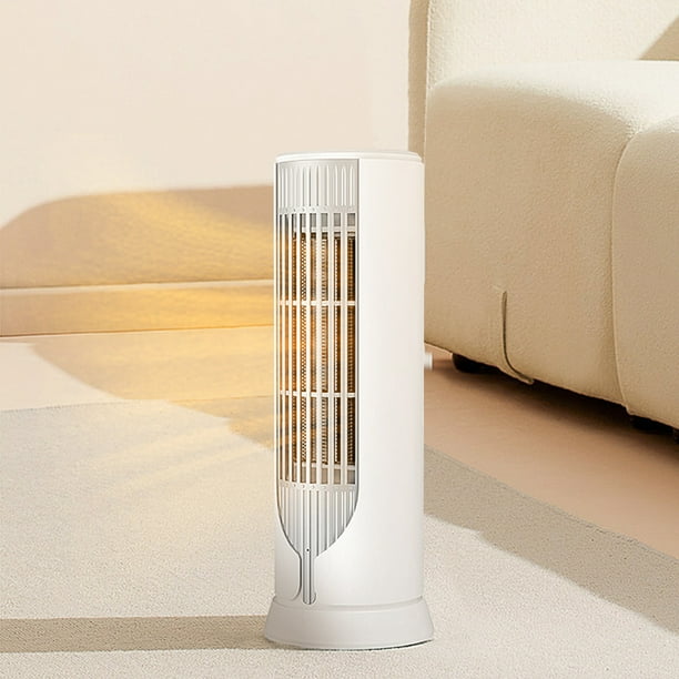 Calentador vertical para electrodomésticos, ventilador de circulación, 2 modos, 1000 W, protección contra sobrecalentamiento, pequeño, para el hogar y la oficina.