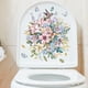 thumbnail image 1 of Flores y colibrí mariposa baño tapa del asiento del inodoro calcomanías pegatinas PVC pegatina extraíble autoadhesivo baño decoración arte, 1 of 5