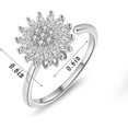 thumbnail image 3 of Sunflower Fidget Ring for Women Fidget Rings for Anxiety Open Adjustable Spining Ring Sun Anxiety Ring Cubic Zirconia Sunflower Ring Trendy Fashion Jewelry, 3 of 7