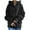 Black, variant on Lindreshi Zip up Hoodies for Women Plus Size Women's Solid Color Hoodie Zipper Long Sleeve Sweatshirts Long Coat Tops with Pockets