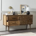 thumbnail image 4 of Tessa 58" Solid Wood 2-Drawer Prism Sideboard in Brown, 4 of 14
