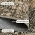 thumbnail image 3 of Bavni Rugs for Living Room, Foldable Lightweight Machine Washable Rug, Thin Rubber Non Slip Backing Rug for Dining Room Bedroom, Decorative Durable Sound Absorbing Vintage Sepia 5x7 Rug, 3 of 7