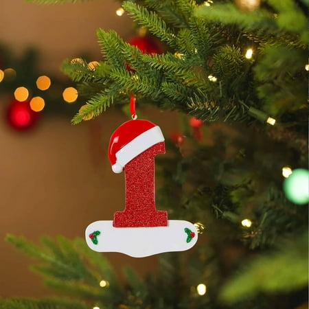 

Mittory Christmas Little Red Hat Letter Pendant DIY Writable Name 26 Letter Pendant