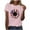 Pink(Type 1), variant on Otvok Women'S Graphic T Shirt Plus Size Printed Blouses Casual Crew Neck Short Sleeve Basic Tee Tops