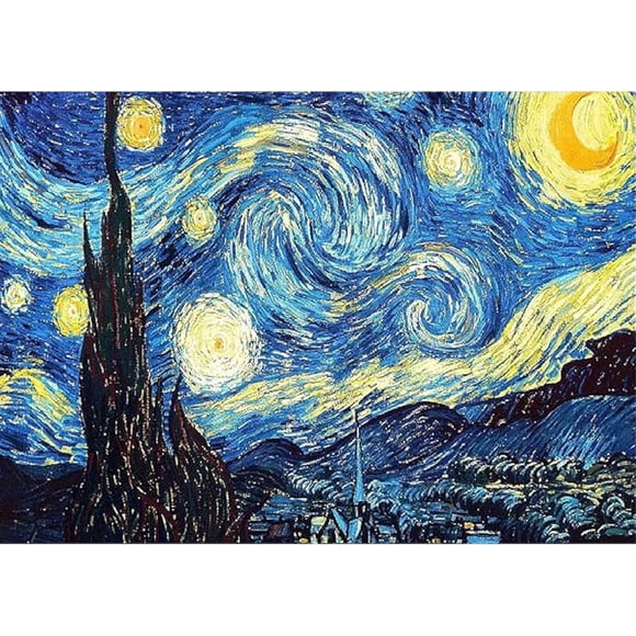 "Starry Night" Diamond Painting Kit (Adult Edition) — 11.8 x 15.7 Inches (Unframed), Full-Drill Colorful 5D Art, DIY Wall Decor & Crafts
