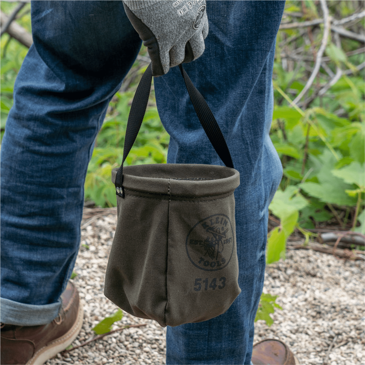 Klein Tools 5143 Canvas Tapered-Bottom Bag