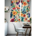thumbnail image 3 of Vintage Botanical Sheer Curtains 63 Inch Length 2 Panels Set, Spring Floral Summer Vintage Voile Window Treatment Rod Pocket Curtains Sheers Drapes for Bedroom/Living Room/Kitchen 52x"63"x2, 3 of 7