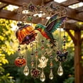thumbnail image 5 of SeekLGT Halloween Hanging Crystal Suncatcher Wind Chime, Lightweight Acrylic Pumpkin Ornament with Soft Sound for Home Window Door Wall Decor, 1 Pc, 5 of 10
