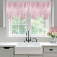 thumbnail image 4 of Pink Balloon Curtains for Living Room/French Door, Modern Abstract Art Ombre Striped Tie Up Curtains 63 Inch Length Energy Saving Kitchen Curtains Shades for Windows 42"x63", 4 of 8