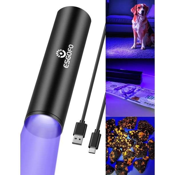 Linterna UV Esgofo EG01UV 365nm USB-C recargable