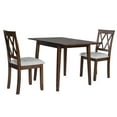thumbnail image 3 of EUROCO 5-Piece Dining Table Set for 4,Kitchen Extendable Dining Table with Drop Leaf and 4 Dining Upholstered Chairs,Space-Saving Dinette Table Set for Dining Room,Living Room,Brown, 3 of 9