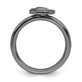 thumbnail image 2 of Sterling Silver Black-Plated Heart Ring, 2 of 8