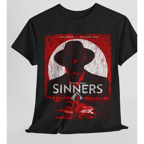 VINTAGE Sinners 2025 Action Movie Unisex Short Sleeve T-Shirt All Size S To 5XL
