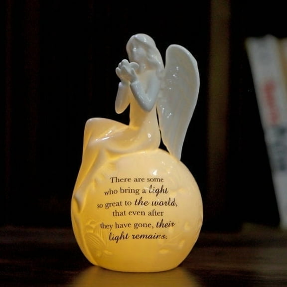 Sympathy angel for lose of loved one Memorial gift lighted up angel figurine