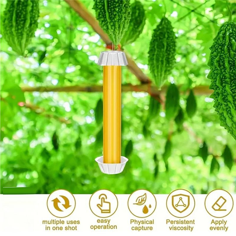 Fly Stick Sticky Fly Traps for Indoors and Outdoor 15Pcs Trap All Flies. Sticky Fly Traps for Outdoor Fly Catchers,15 x Fly Stick,Yellow