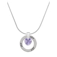 thumbnail image 1 of Delight Jewelry Hot Purple Crystal Heart Joy Ring Charm Necklace, 18", 1 of 4