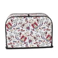 thumbnail image 6 of Toaster Covers 2 Slice, Red Blue Paisley Waterproof Bread Machine Cover Fits for Standard 2 Slice Toasters, Home Decor Toaster Protection with Hanging Rope, 6 of 7