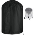thumbnail image 1 of Funda para Barbacoa Esférica Impermeable Resistente al Desgarro Tela Oxford 210D Anti-UV con Correa Lateral Resistente al Viento Negro Φ70x70 cm, 1 of 5