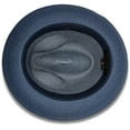 thumbnail image 2 of Men's Braided Two Tone Stingy Brim Pinch Fedora Hat in Navy - H73, 2 of 5